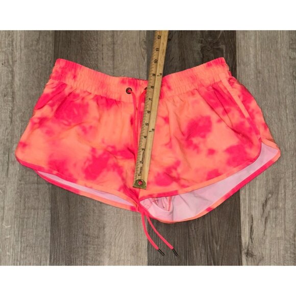 Girls Neon Pink Tie-Dye Drawstring Shorts Size XXL - Picture 3 of 4